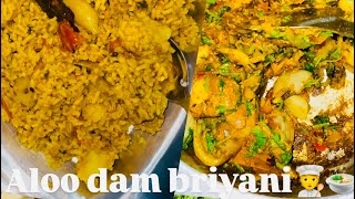 Aaj banaye husband ki favorite Aloo Dum Biryani😋Bahut majedar banti hae👌Veg Aloo Dum Biryani Recipe [upl. by Brnaby221]