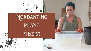 How to Mordant Cotton and Linen for Natural Dyeing [upl. by Symer]