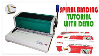 Spiral binding kaise karte hain  Oddy Spiral Binding machine with binding tutorial  Computer Panel [upl. by Eelinej]