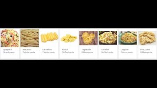 Types of Pasta [upl. by Oinotnas]