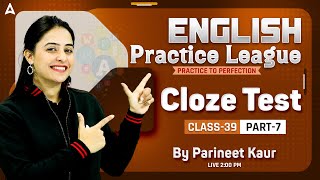 English Practice League  Cloze Test English Tricks  Bank Exam English by Parneet Kaur  39 [upl. by Basilius]