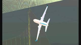 ANA 737700 nearly flips over Incident Simulation [upl. by Yelra606]