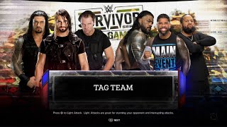 BLOODLINE VS SHIELD Ft Roman Reigns Jey Uso Jimmy Uso Seth Rollins Dean Ambrose  WWE 2K24 [upl. by Eremahs]