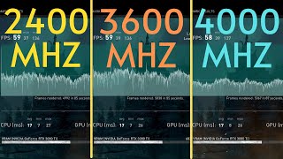 2400 MHz vs 3600 MHz vs 4000 MHz Oyun Performansını Test Ettik [upl. by Tomlin]