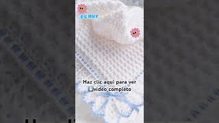 Preciosa manta de bebé paso a paso con gancho con orilla FÁCIL también crochetforbaby shorts [upl. by Sices]