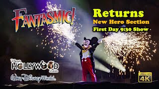 Fantasmic Returns First Day Full Show 4K Walt Disney World Disneys Hollywood Studios 2022 11 03 [upl. by Gaeta]