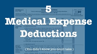 5 Medical Deductions you didnt know you could take [upl. by Roye]