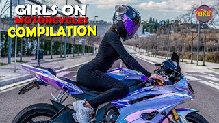 Girls on Motorcycles 2024 Compilation  Amazing Motorcycle Moments [upl. by Nyrac]