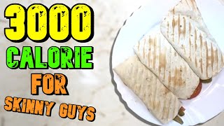 EASY 3000 Calorie Meal Plan To Gain Weight For Skinny Guys ONLY 3 MEALS [upl. by Ahsinel815]