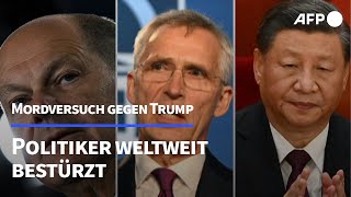 quotVerabscheuungswürdigquot Politiker weltweit verurteilen Attentat auf Trump  AFP [upl. by Marillin]