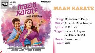 Royapuram Peter Song  Maan Karate YT Music HD Audio [upl. by Aubine]