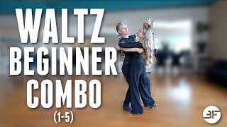 Beginner Waltz Combo  Social Waltz Basic Combo Patterns 15 [upl. by Annairam526]