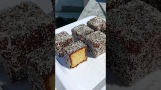 Australian Lamingtons 🍫 youtubeshorts shorts lamingtons baking [upl. by Eylhsa]