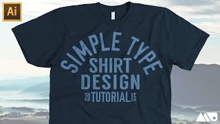 Simple Type TShirt Design in Adobe Illustrator Tutorial [upl. by Issy]