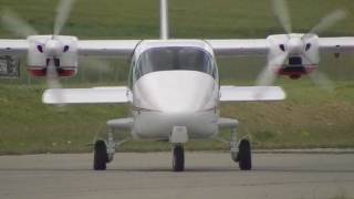 Tecnam P2006T Low pass display and landing [upl. by Ecyaj]