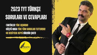 2023 TYT Türkçe Soruları ve Cevapları  RÜŞTÜ HOCA [upl. by Spalding307]