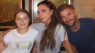 Harper Beckham with family davidbeckham beckhamfamily beckham victoriabeckham [upl. by Newg72]