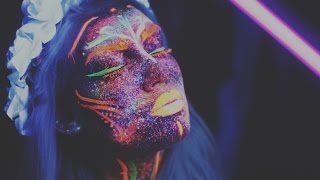 UV Blacklight Splatter Makeup Tutorial  Naomi [upl. by Strain]