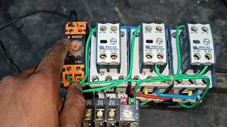 Star delta control wiring connection with contactor and time switching star delta [upl. by Anahpos]