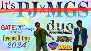 Duo Dance Performance  Farewell Day CELEBRATIONS 2024  Gate Degree amp PG College Tirupati [upl. by Aivirt]