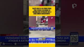 Ciudadano suelta a su perro pítbull para atacar a hombre de nacionalidad extranjera [upl. by Saleem]