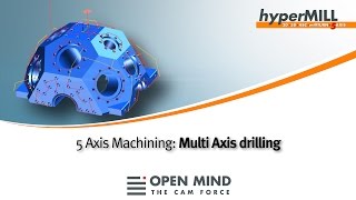 5 Axis Machining Spot Drilling  hyperMILL  CAM [upl. by Oileve173]