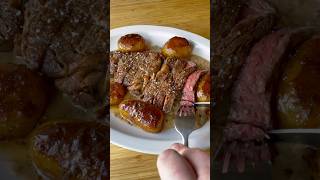 🥩 Entrecôte • Pommes fondantes • Sauce poivre 🥩 cuisine recette frenchfood bœuf fyp food fy [upl. by Eittik398]