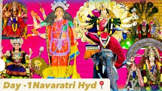 Day1 of visiting durga Matha idols in Hyderabad  Hyderabad Durgamata beautiful and unique matha [upl. by Ynohtnad39]