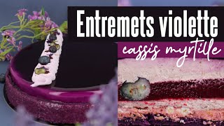 Entremets violette cassis myrtille  recette irrésistible 💜 [upl. by Shakti357]