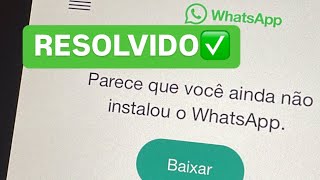 O WhatsApp tá pedindo para baixa o app no Instagram  Solução Alternativa [upl. by Ssecnirp]