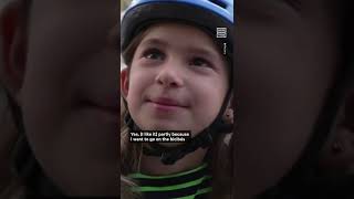 Hundreds of Kids Participate in Bicibús in Spain 🚲 [upl. by Haydon612]