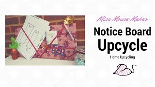 How to upcycle canvas into a fabric and ribbon notice board [upl. by Arretnahs]