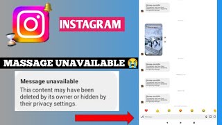 instagram message unavailable problem today  message unavailable this content may have been deleted [upl. by Yraht217]