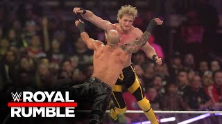 Logan Paul and Ricochets unbelievable midair collision WWE Royal Rumble 2023 highlights [upl. by Belshin]