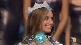 Miss Italia  GIULIA ARENA VINCE IL TITOLO DI MISS ITALIA 2013 [upl. by Nylhtak]