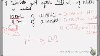 titration curve pH calculations [upl. by Kra]