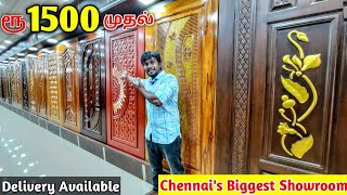 1000 க்கு மேல தேக்கு மர கதவுகள்  Largest Wooden door Showroom in chennai  Rajaa vlogs [upl. by Ebner930]