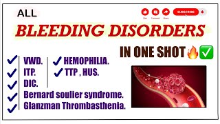 All Bleeding Disorders In ONE SHOT ✅  Platelet Disorders amp Coagulation Defects pathology [upl. by Breech]