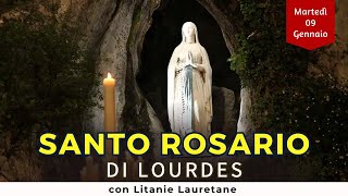 SANTO ROSARIO di Lourdes di oggi Martedì 9 Gennaio 2024 con Litanie Lauretane [upl. by Aay616]