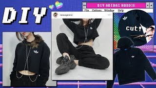 싹둑 체인 크롭 후드티 리폼 인싸 스트릿패션 코디 DIY ADIDAS HOODIE｜패션유튜버 NEWAGE ONE [upl. by Powers]