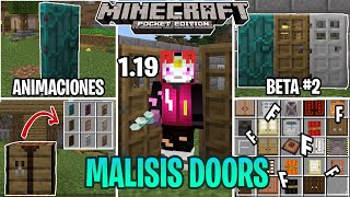 😱MALISIS DOORS ADDON PARA MINECRAFT PE 119  MALISIS DOORS MOD PARA MINECRAFT PE  PUERTAS ANIMADAS [upl. by Aranahs]