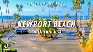 NEWPORT BEACH California – 4K DRIVING TOUR – with Captions [upl. by Annaeel727]