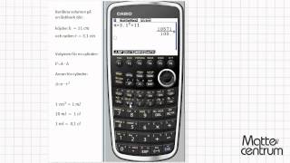 Volym av cylinder  Grafräknare I  Matematik 1 [upl. by Higley179]