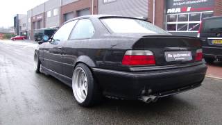 BMW E36 M3 380HP Race exhaust system BRUTAL SOUND by Maxiperformance [upl. by Lluj]