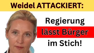 Verrat an den Bürgern Alice Weidel erhebt schwere Vorwürfe gegen die Regierung [upl. by Anifares406]