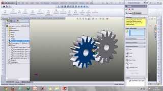 Gear meshing using Gearmate in Solidworks [upl. by Sams348]