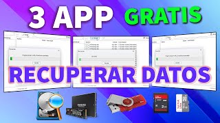 3 Apps GRATIS Para Recuperar Archivos Borrados de Disco Duro SSD Memoria USB Micro SD Tarjeta SD [upl. by Hildegarde]