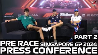 Pre Race Drivers Press Conference Singapore Grand Prix 2024  PART 2 [upl. by Gurolinick945]