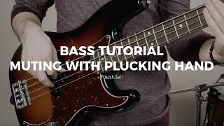 Bass Tutorial  How To Mute With The Plucking Hand [upl. by Walcoff]