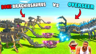 SHINCHAN and CHOP BONE BRACHIOSAURUS vs AMAAN OVERSEER in Animal Revolt Battle Simulator Game Hindi [upl. by Eicam]